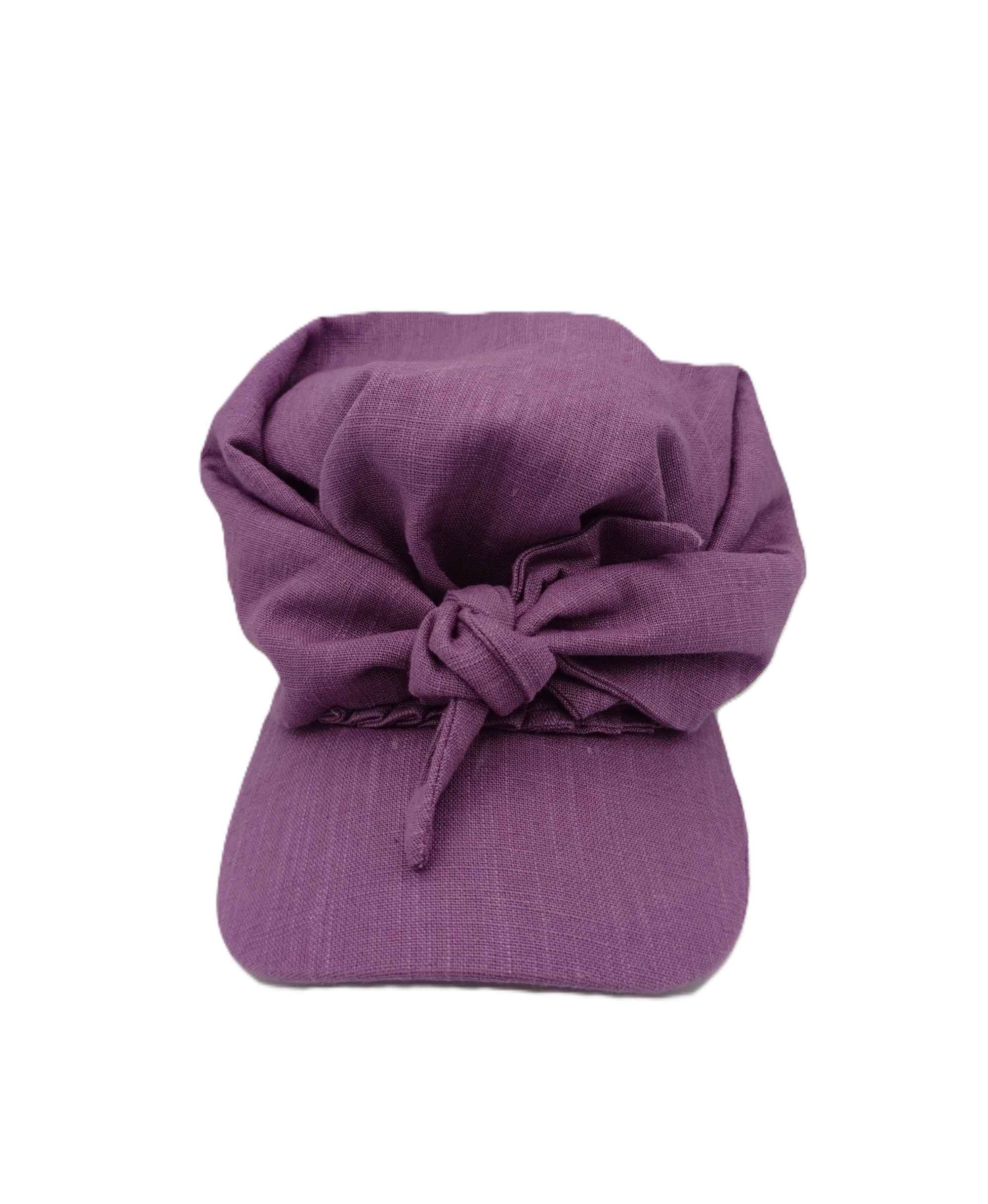 Samy - baseball di lino con nodo, variante violet