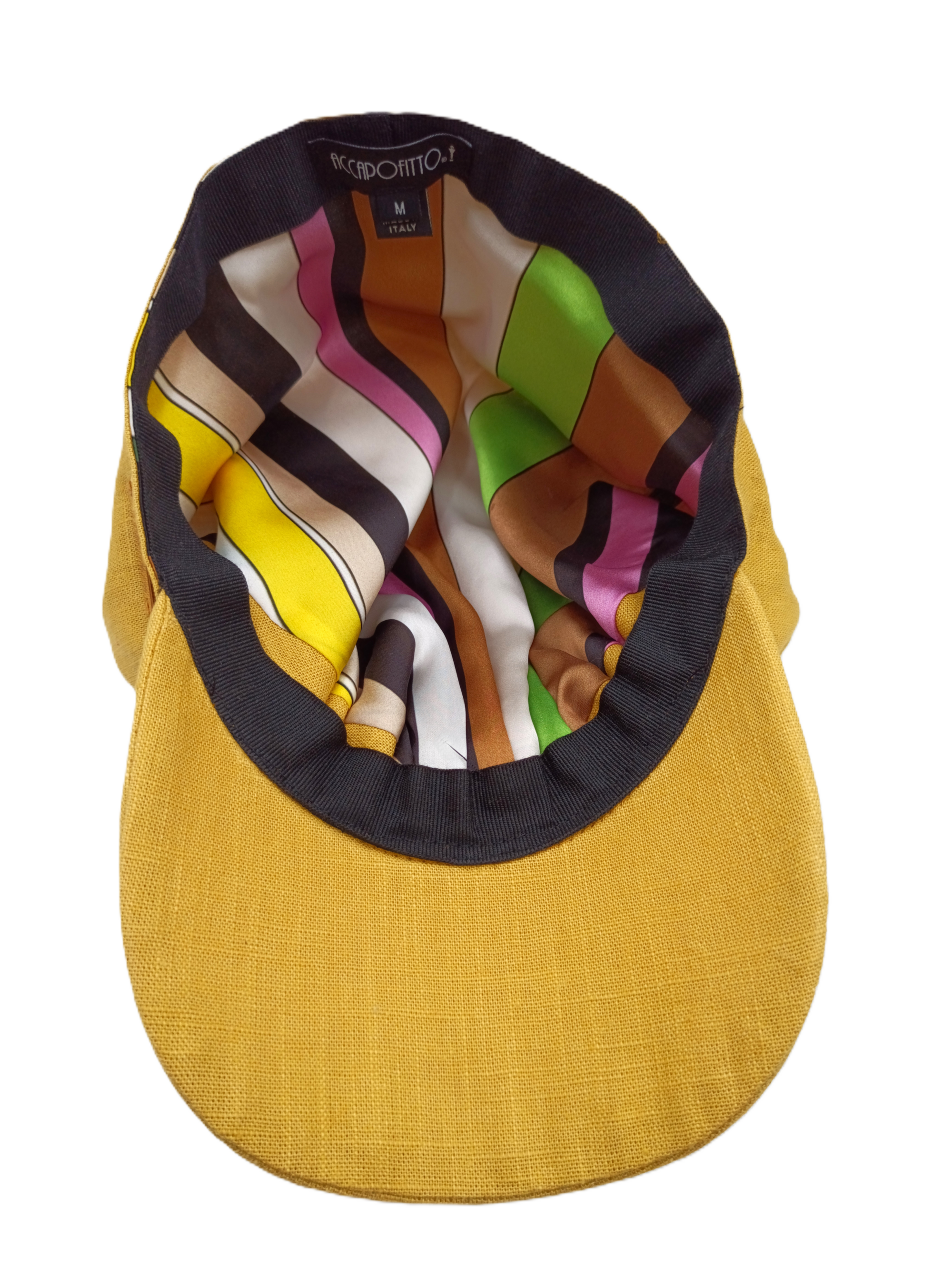 Samy - baseball di lino con nodo, variante ocra