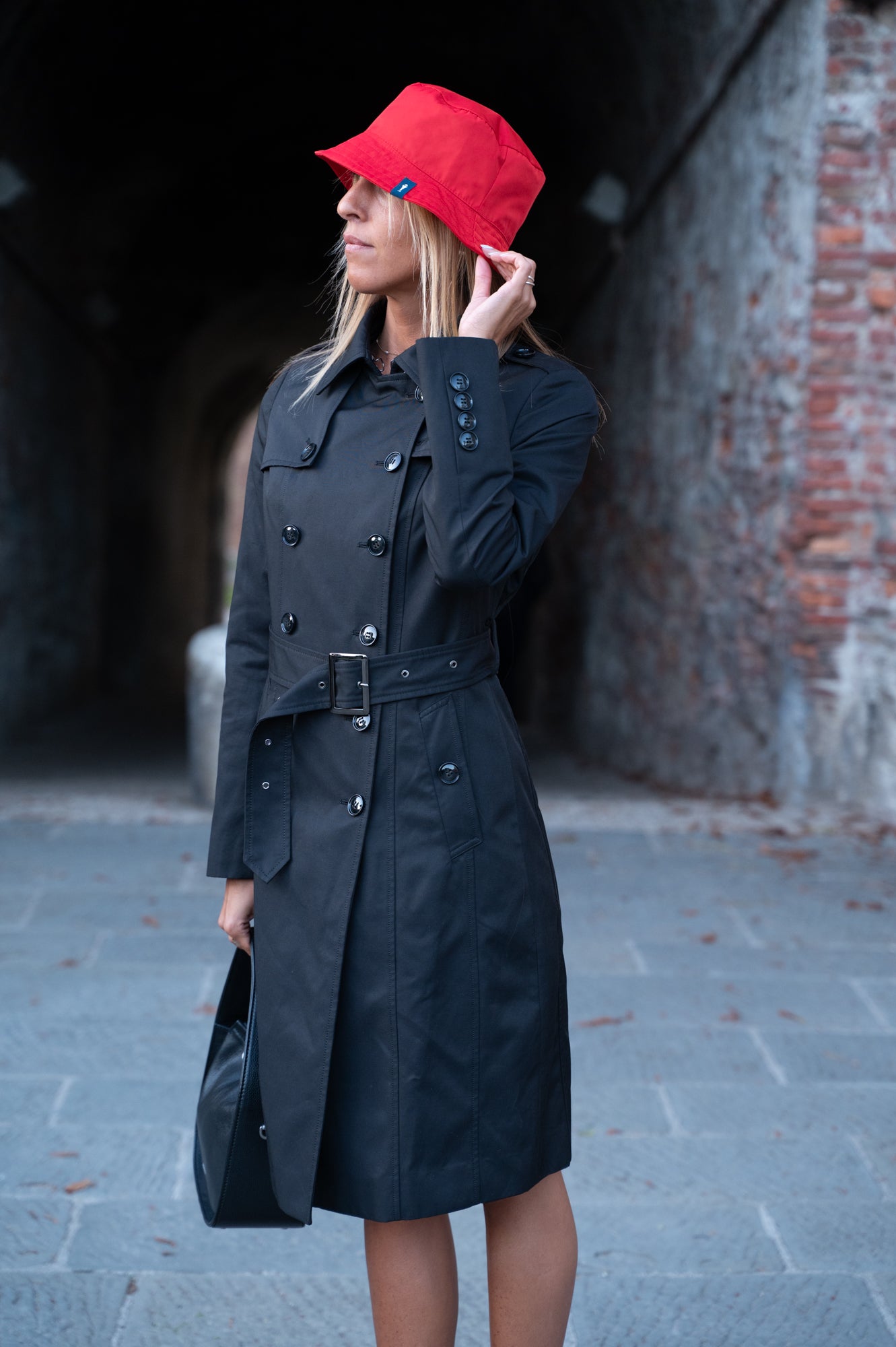 Versatile - bucket hat impermeabile rosso