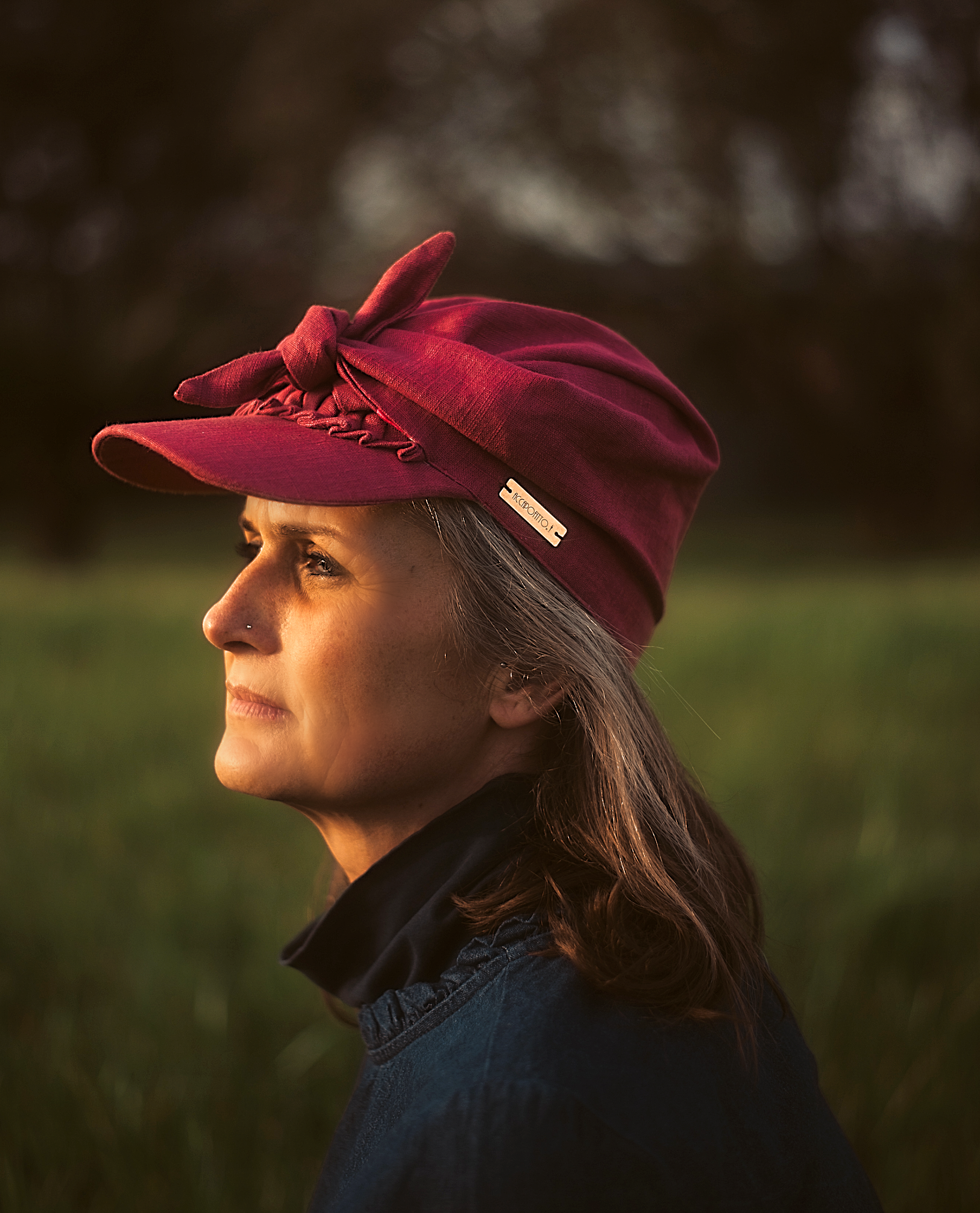 Samy - baseball lino con nodo, variante blush