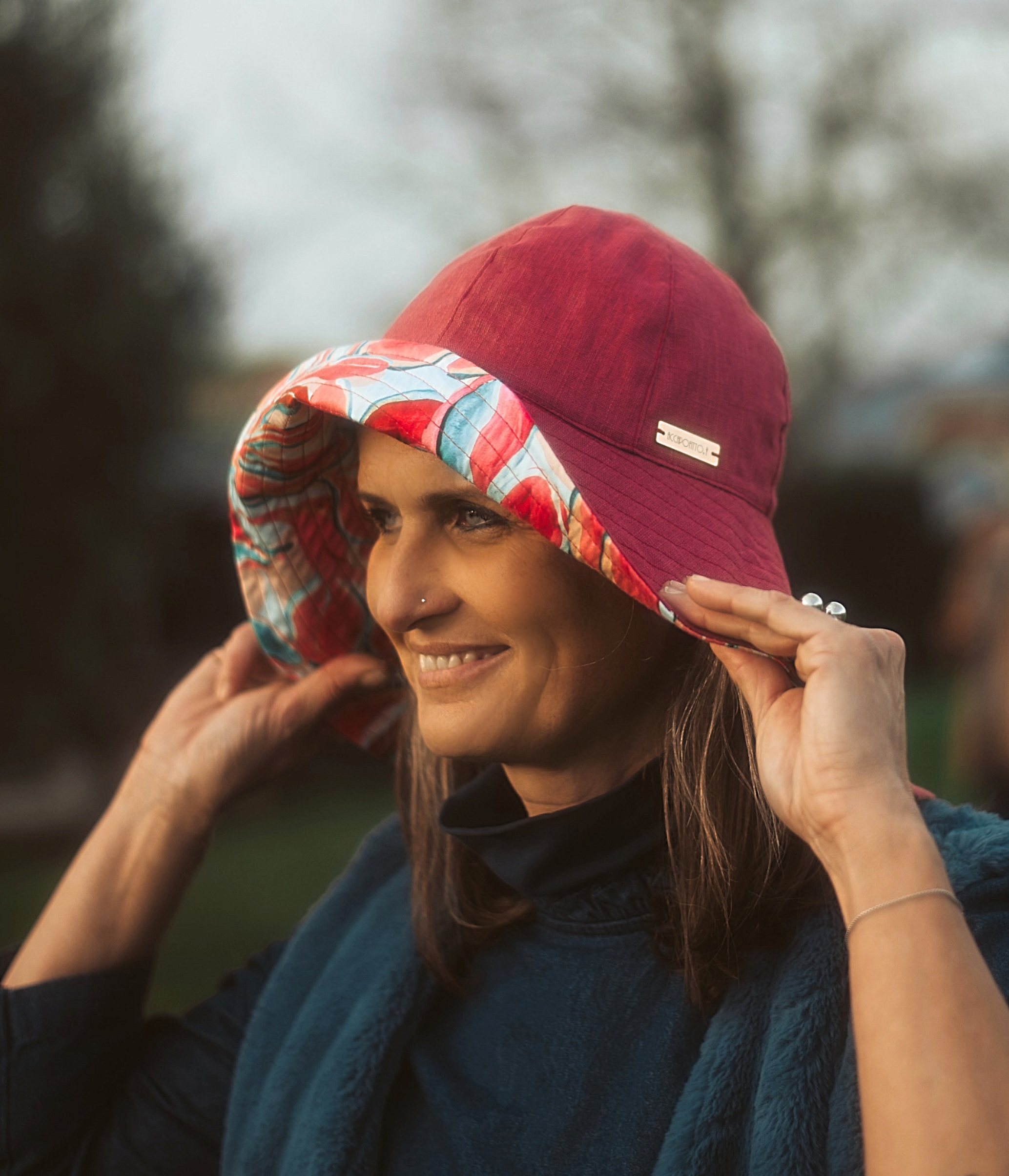 Nuala - cloche lino variante blush