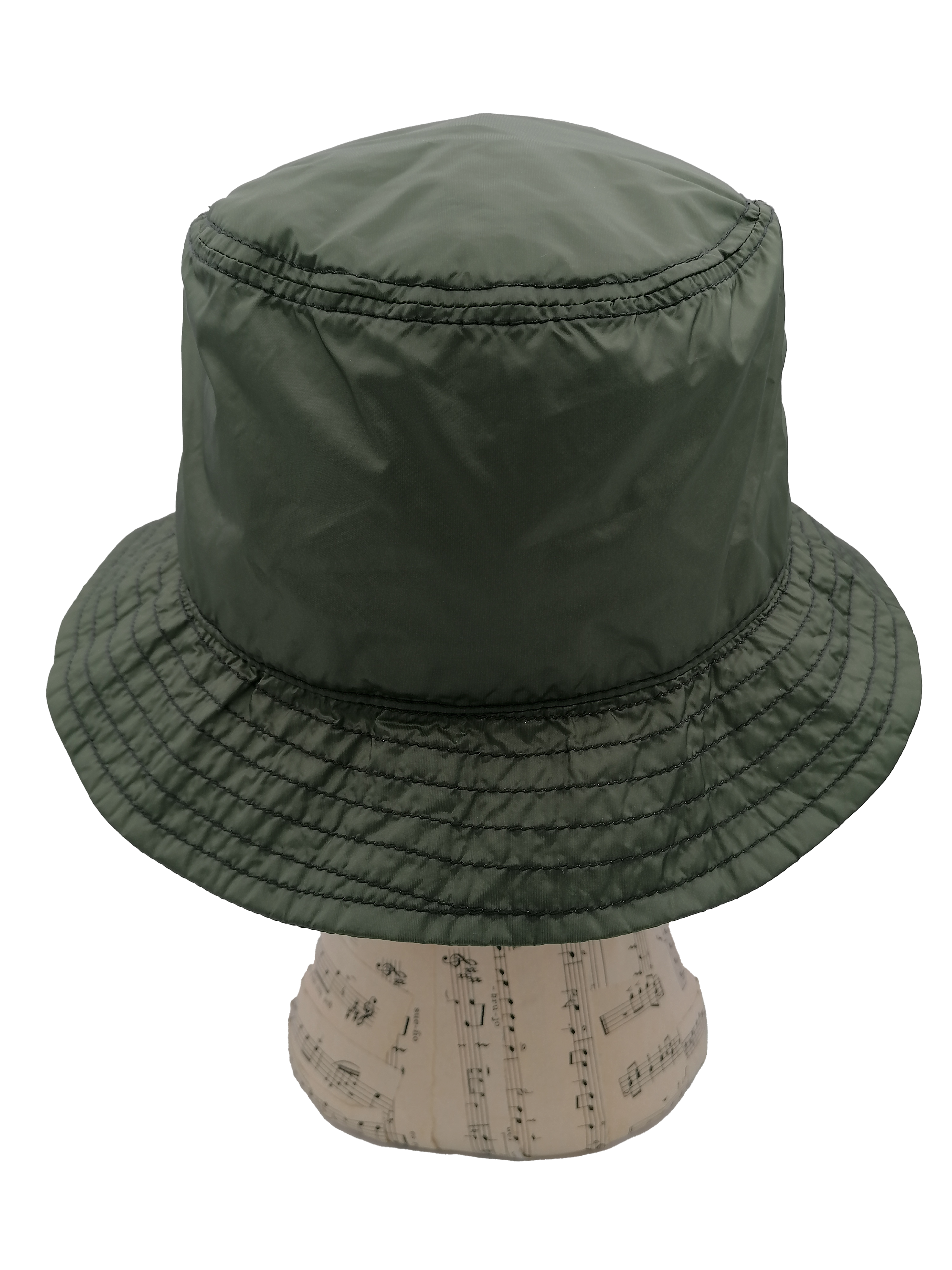 cappello alla pescatora donna, bucket hat, verde muschio, impermeabile e ripiegabile, retro