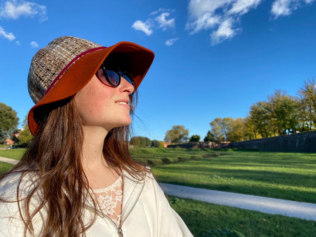 Timeless - Orange cloche hat