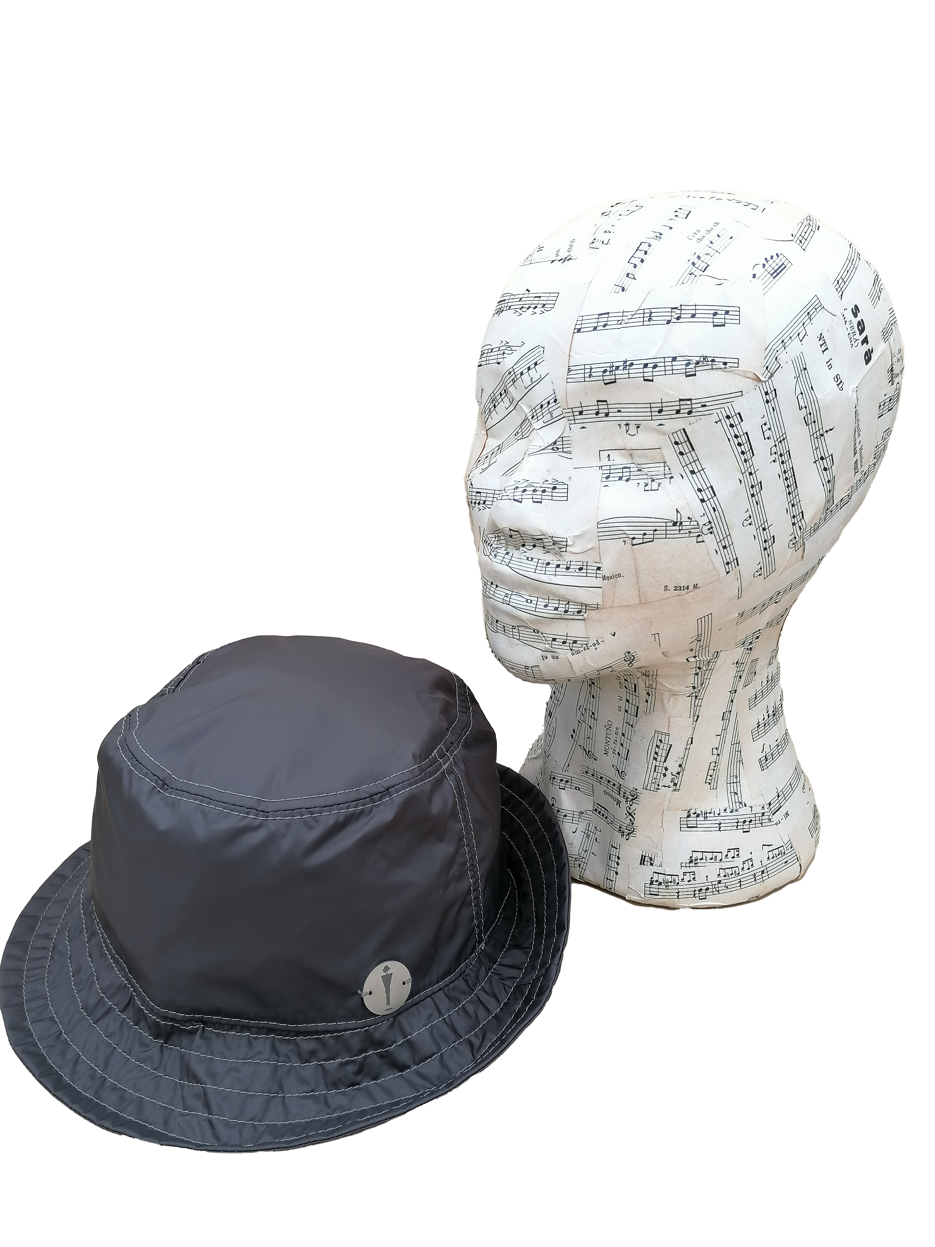 cappello alla pescatora donna, bucket hat, marrone castoro, impermeabile e ripiegabile, aperto