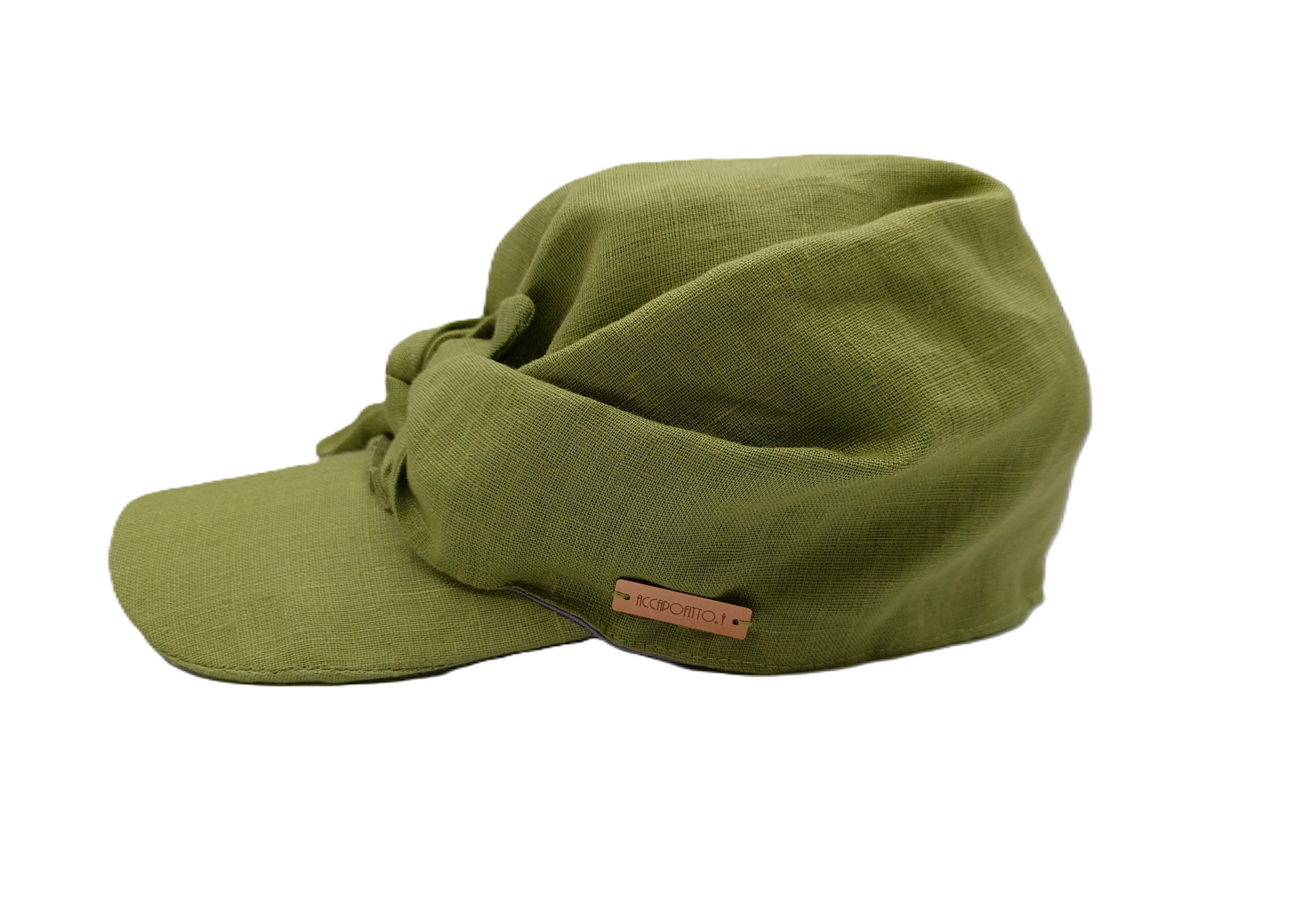 Samy - baseball di lino con nodo, variante lime