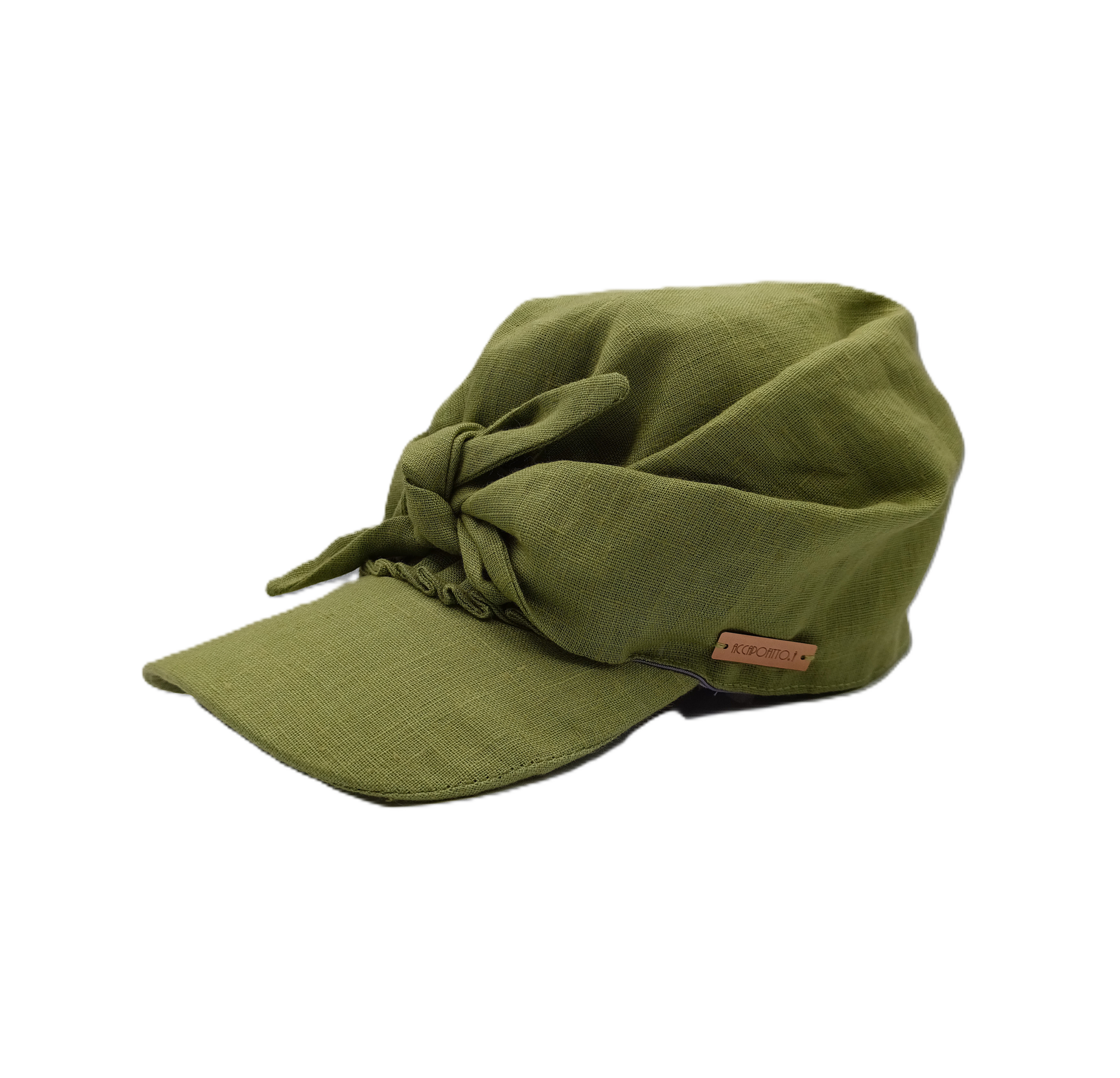 Samy - baseball di lino con nodo, variante lime