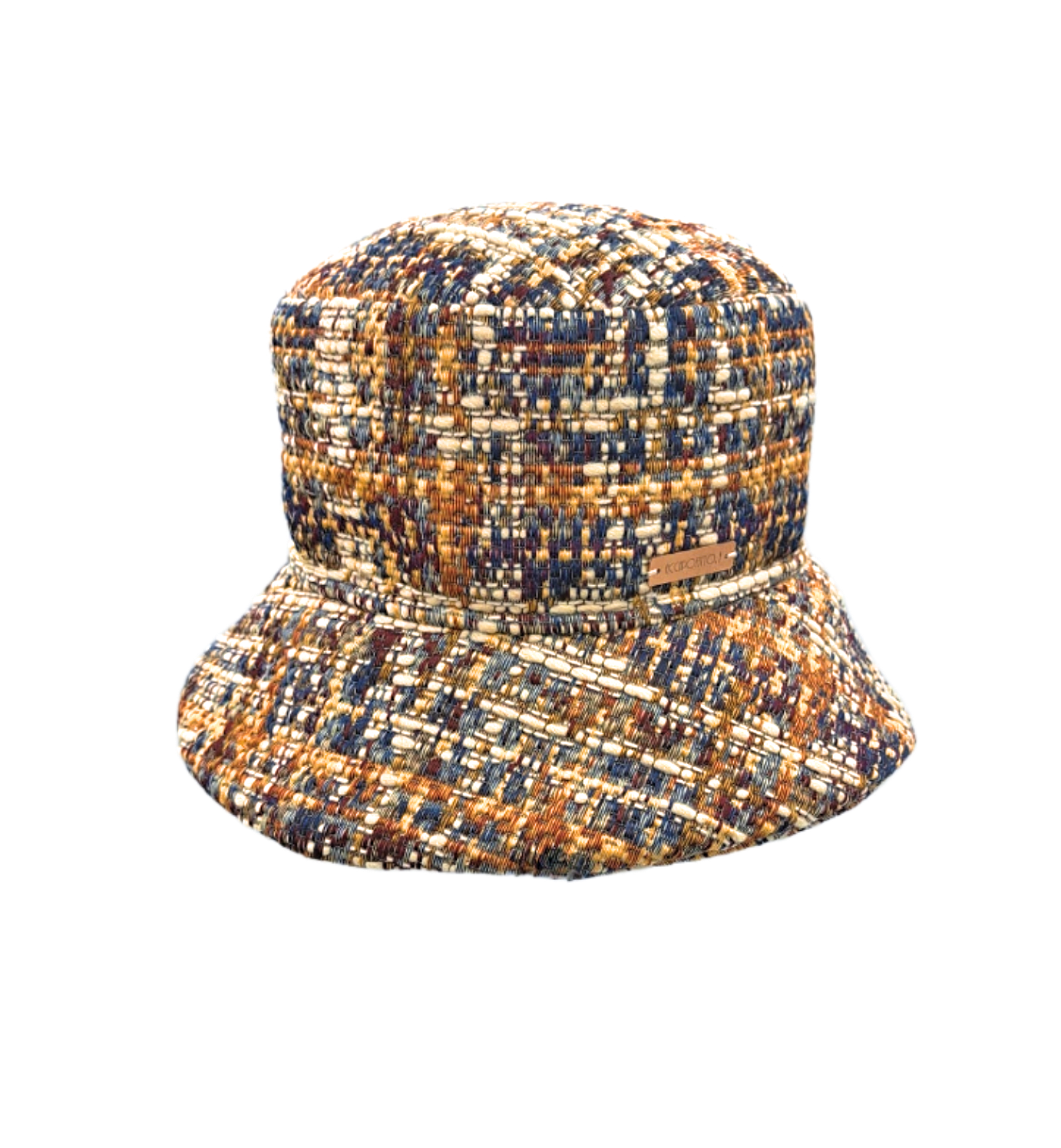 Cappello bucket hat del brand Accapofitto in tessuto bouclè multicolore invernale