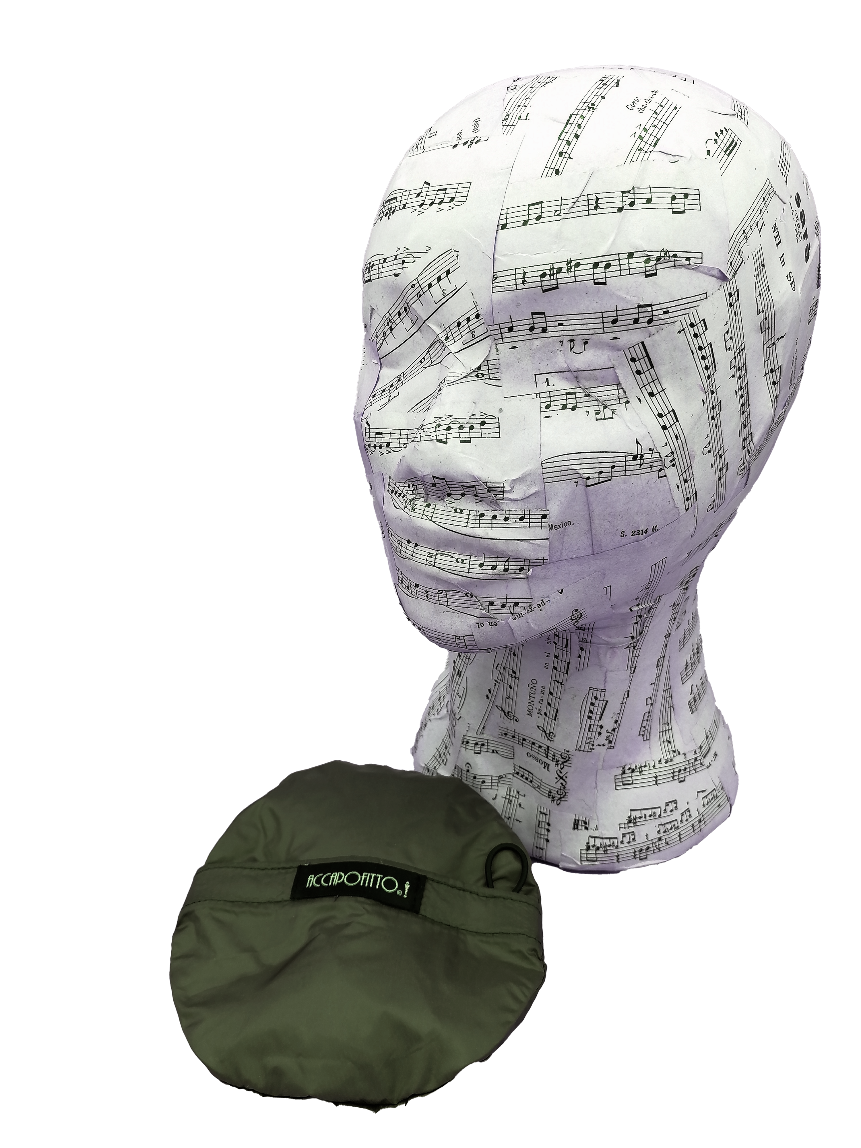 cappello alla pescatora donna, bucket hat, verde muschio, impermeabile e ripiegabile, ripiegato